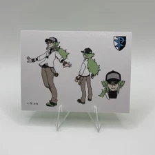 Pokemon Polaroid Trainer N Sketch Art Card ZA STUDIO
