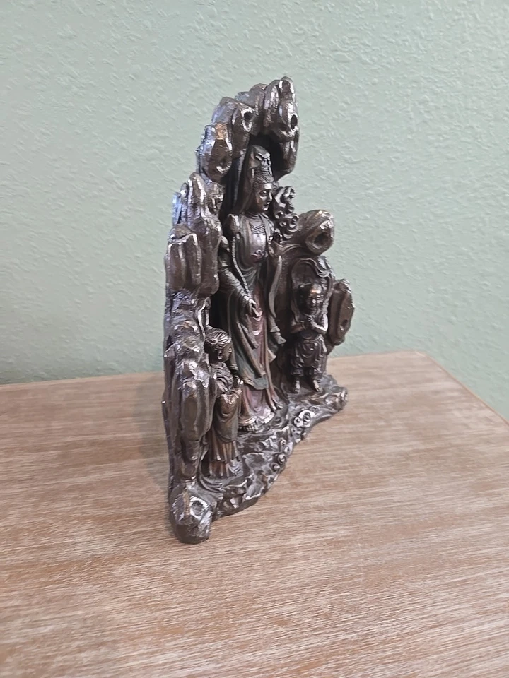 Unique Chinese Buddhism Qianlong Guanyin Kwan-yin Statue. Rare Find. - Image 4 of 4