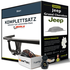 Für JEEP Grand Cherokee Typ WJ,WG Anhängerkupplung starr +eSatz 7pol uni 99- NEU