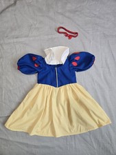 Snow White Princess Costume Dress Blue Yellow Red Headband Toddler size custom