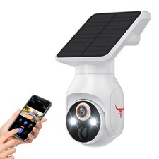 1080P Wifi Security Camera with Solar Panel, Battery Powered, Pan Tilt, AI Motio