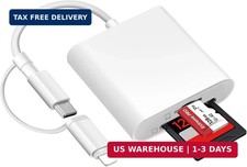 Apple MFi Certified Lightning to SD Card Camera Reader for iPhone iPad Dual C,..