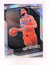 2024-25 Panini Prizm Black Ajay Mitchell Hyper Prizm Rookie Card #133