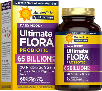 Ultimate Flora Probiotics Daily Mood Support 65 Billion CFU Delayed Release Vega