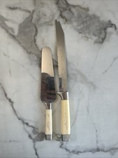 Sheffield Stainless Steel 2pc Cake Knife Server Set, Ivory Floral