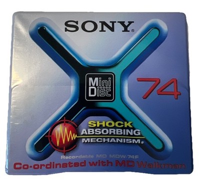 SONY MDW-74F MD Walkmann  Shock Abs. Mini Disc 74 MIN, NEU, Disk, MD, NEW