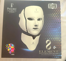 LED Light Therapy Face  NECK Mask, 8 Settings,Corded, White. Neckpiece included