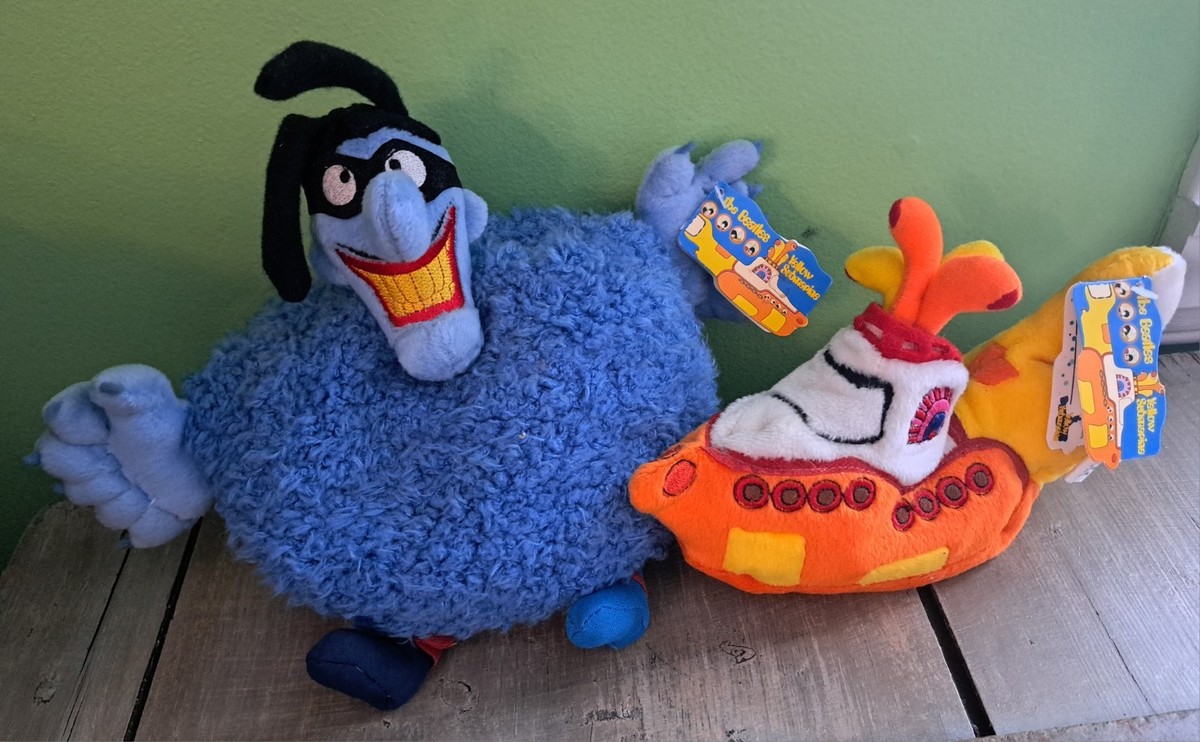 NWT VTG 1999 The Beatles Yellow Submarine & Blue Meanie Plush