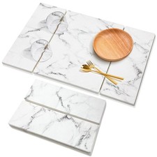 Large Stone Drying Mat for Kitchen Counter, 24"x16" Collapsible Quick Dry Dis...
