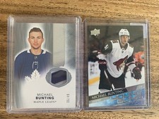 2021-22 UPPER DECK Jersey MICHAEL BUNTING ROOKIE Class /50 + Young Guns 2 Cards