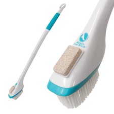Miracle Foot Brush 30" w/ Scrubbing Pumice Stone and Shower Grip Handle with ...