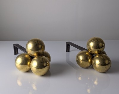 Morillos aus Bronze und Schmiedeeisen von Jacques Adnet, 1930er Jahre