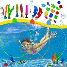 Tsarasi® 27PCS Pool Diving Toy Set Kids Underwater Swim Training Game Toys