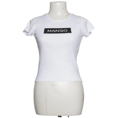 Mango Basics, T-shirt, Größe: XS, Basics, Weiß/Schwarz, Baumwolle, Print #lLo