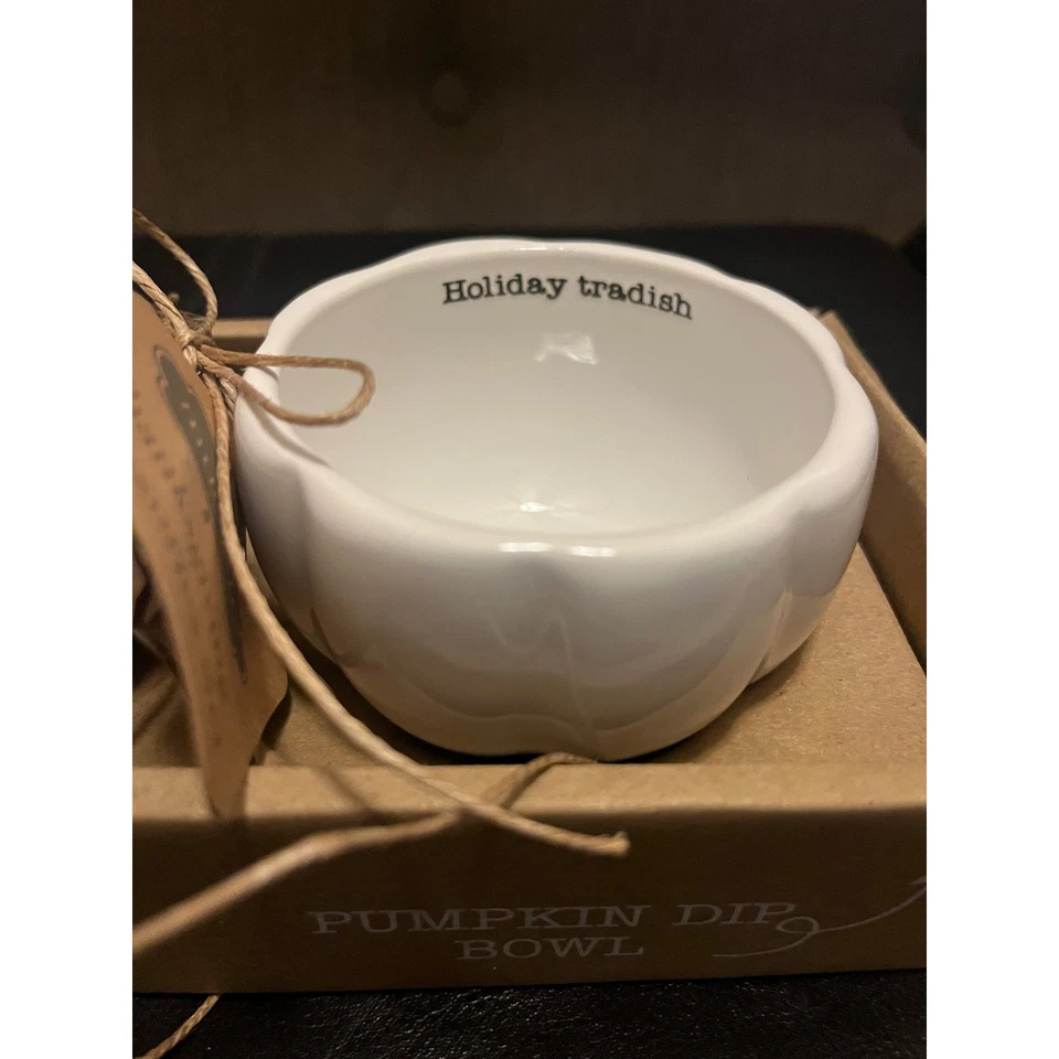 Mud Pie Thanksgiving Accessories Set Gravy Cranberry Pumpkin Dip Bowls - Image 2 of 4