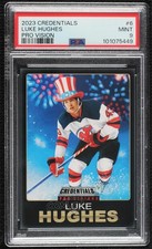 2023-24 Upper Deck Credentials Pro Visions Luke Hughes #6 PSA 9 MINT 14hk
