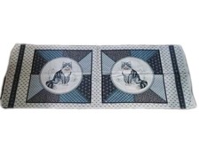 VTG PAIR Quilted Fabric Cat Panels Cotton Pillow Cat Lover Quilting 18x22"
