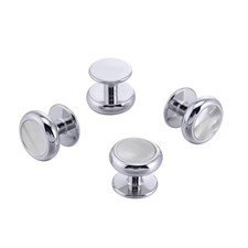 Jonwo 4pcs Men's Tuxedo Studs Mother of Pearl Stainless Steel Men Shirt Studs...