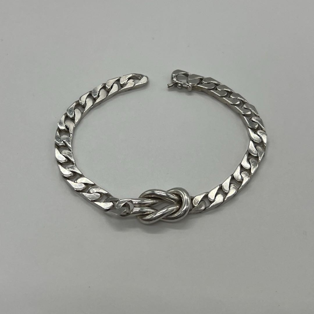 Tiffany Center Knot Chain Bracelet Silver Unused Signature Jewelry