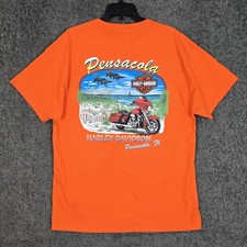 Harley Davidson Shirt Men's Large Short Sleeve Motorcycle Biker Beach Florida