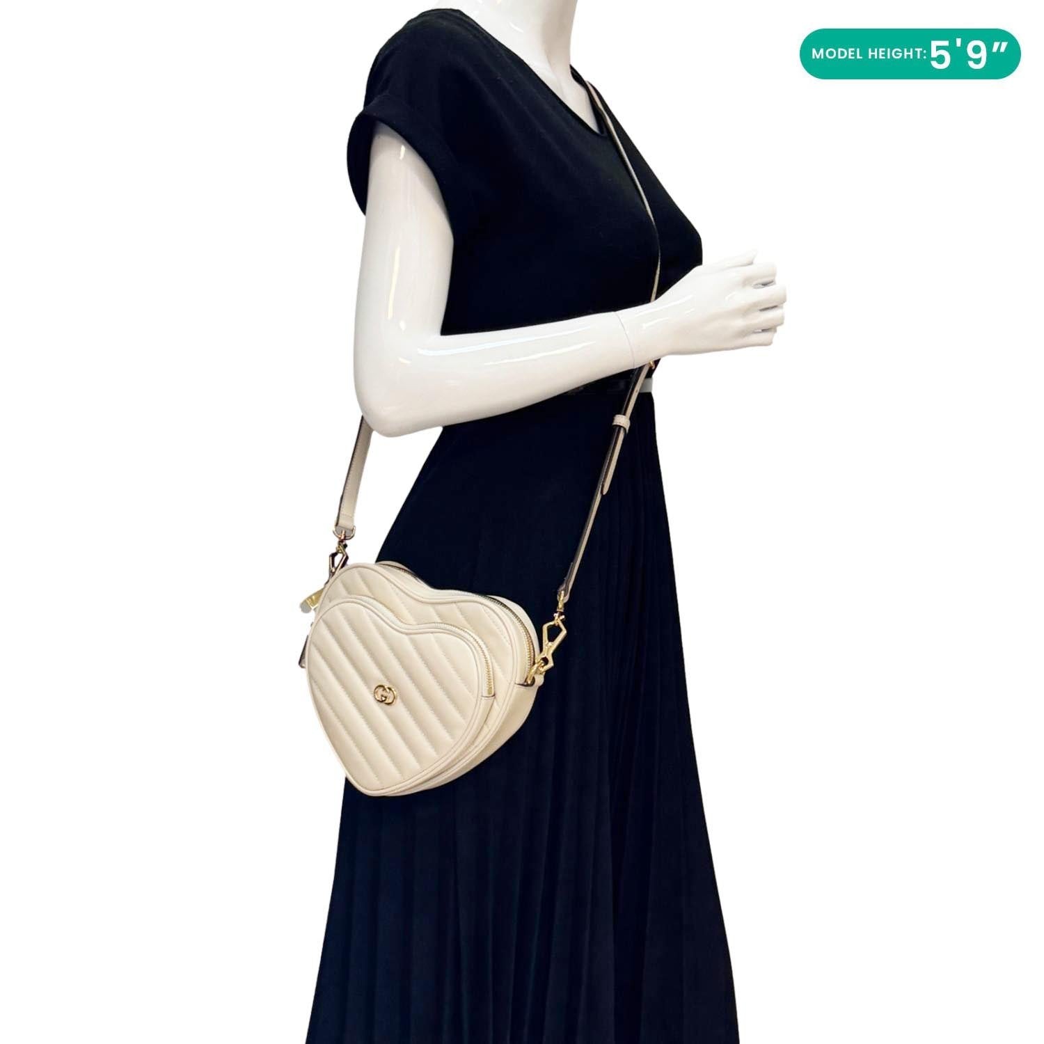 GUCCI Heart Mini Interlocking G Diagonal Leather … - image 2