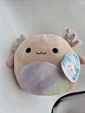 Squishmallows 12 Archie the Rainbow Belly Axolotl Light Pink Plush Used W/Tag
