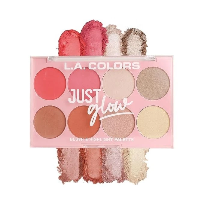 L.A. Colors Blush & Highlight Palette-Just Glow, with Compact Design, Multi-Shad - Image 2 of 4