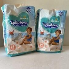Pampers Splashers Disposable Swim Pants Diapers. Size M -2 PACK