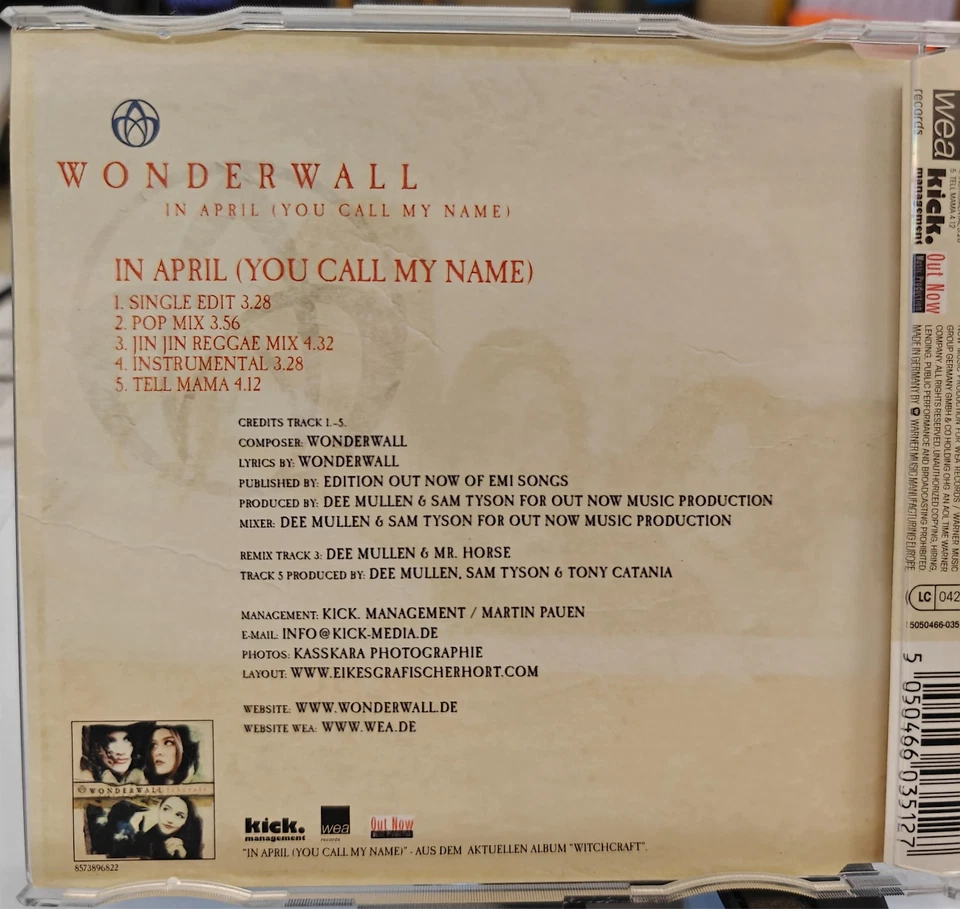WONDERWALL - In April (You Call My Name) - Limited Edition inkl. Autogrammkarten - Bild 3 von 4
