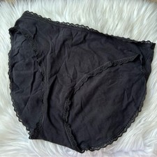 Victoria s Secret Black Lace Trim Hip Hugger Panties