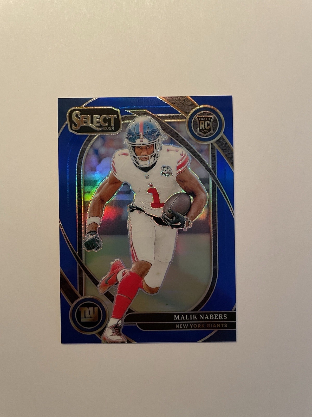 2024 Select Malik Nabers Club Level #220 Blue Prizm # /99 New York Giants RC