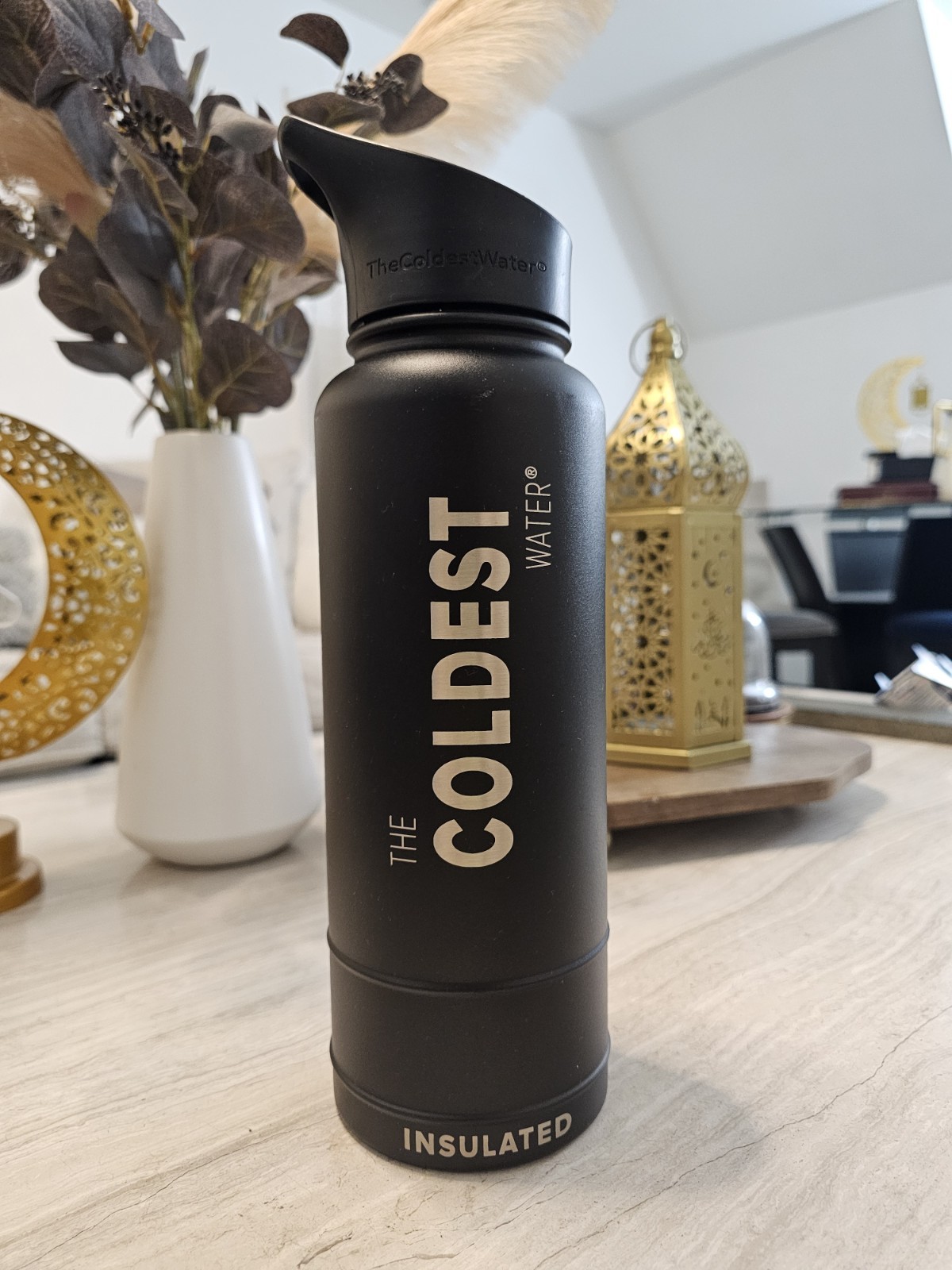 The Coldest Water Bottle Black Insulated Stainless Steel 32o