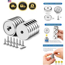 Heavy Duty Magnets,60LBS Strong Rare Earth Neodymium Round Base Cup Magnetic ...