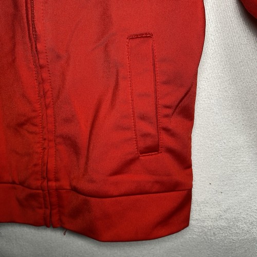 Red Youth Adidas Jacket Size 24 Months Full Zip Track Sweater Front Pockets - Picture 5 of 16