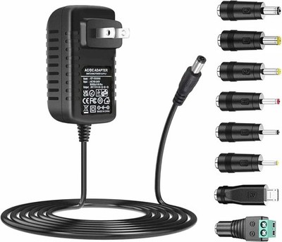 AC Adapter 9V 2A Power Supply AC110V to DC9V 2000mA 1500mA 1000mA 500mA Power