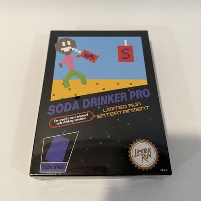 Soda Drinker Pro Nintendo NES Limited Run indie Video Game Cartridge New Sealed