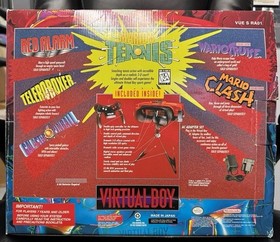 Nintendo Virtual Boy Console -OG- In Box W/ AC Adapter Accessory & Mario Tennis