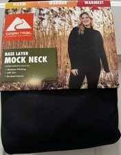 New Ozark Trail Womens Black Soot Base Layer Long Sleeve Mock Neck Top. Size XS.