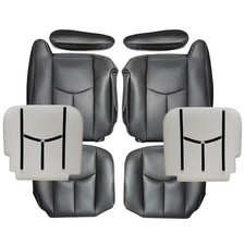 NLQR Driver and Passenger Side Bottom and Top Seat Covers  Bottom Foam Cushi...