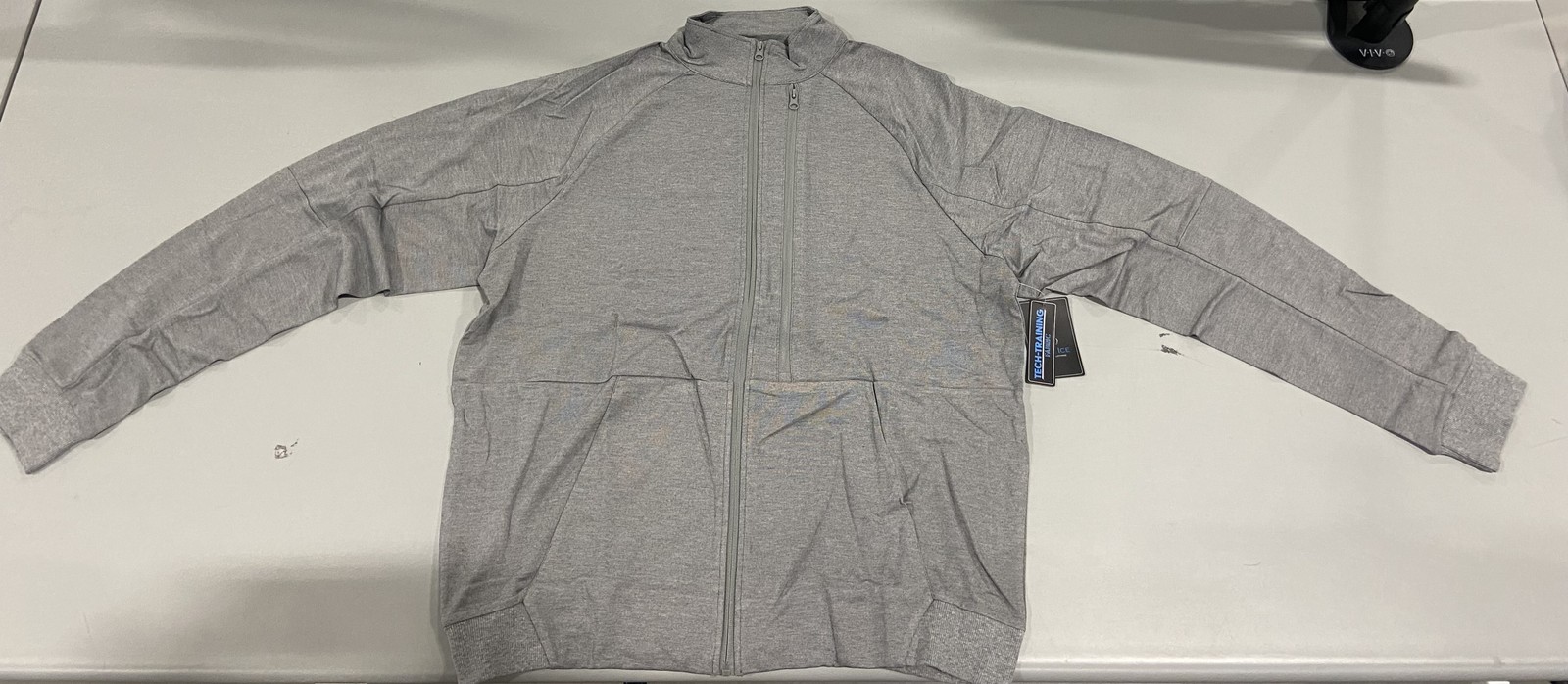 МУЖСКАЯ СПОРТИВНАЯ КУРТКА BLUE ICE ИЗ ВИСКОЗНОЙ СМЕСИ НА МОЛНИИ МЕЛАНЖЕВЫЙ ЦВЕТ X-LARGE 14290₽