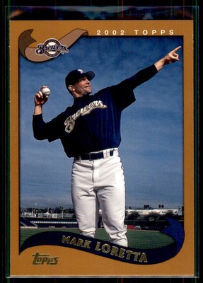 2002 Topps Mark Loretta ERR #446a Milwaukee Brewers