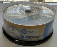 HP DVD R 25PACK Spindle 16X 4.7 GB 120 Min Recordable Spindle of 25pcs