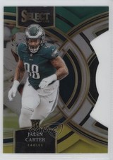 2023 Panini Select Premier Level Green & Yellow Prizm Die-Cut Jalen Carter 18em