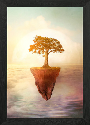Schwebender Baum gerahmtes Wandbild Poster Leinwanddruck Bild