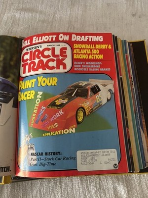 Petersens Circle Track Hard Cover Binder Magazines Qty-11 - 1988 Issues.