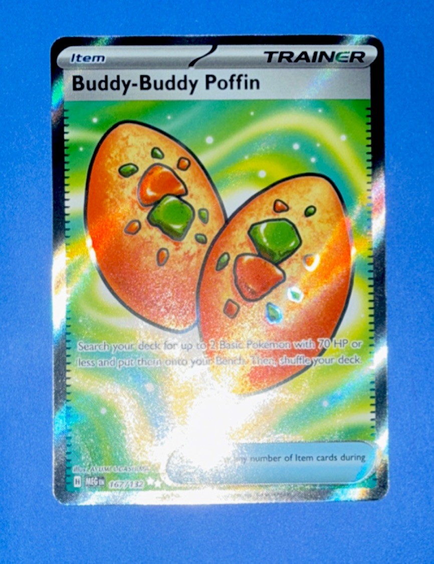 Pokémon Buddy-Buddy Poffin 167/132 Me01: Mega Evolution Ultra Rare Holo Card