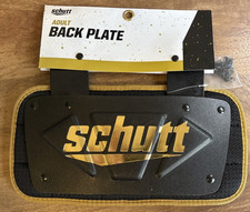 Schutt Varsity Gold  Black Chrome Adult Football Back Plate w/ Hardware NEW