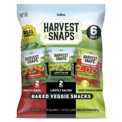 Gluten Free Baked Veggie Crisps Variety Pack 6 Bags 5.3 oz 3 Flavors