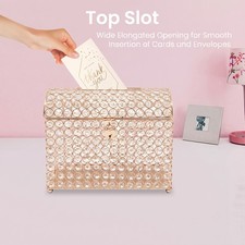 Tabletop Money Card Box Wedding Card Box with Heart Lock and Key 31 16 25cm