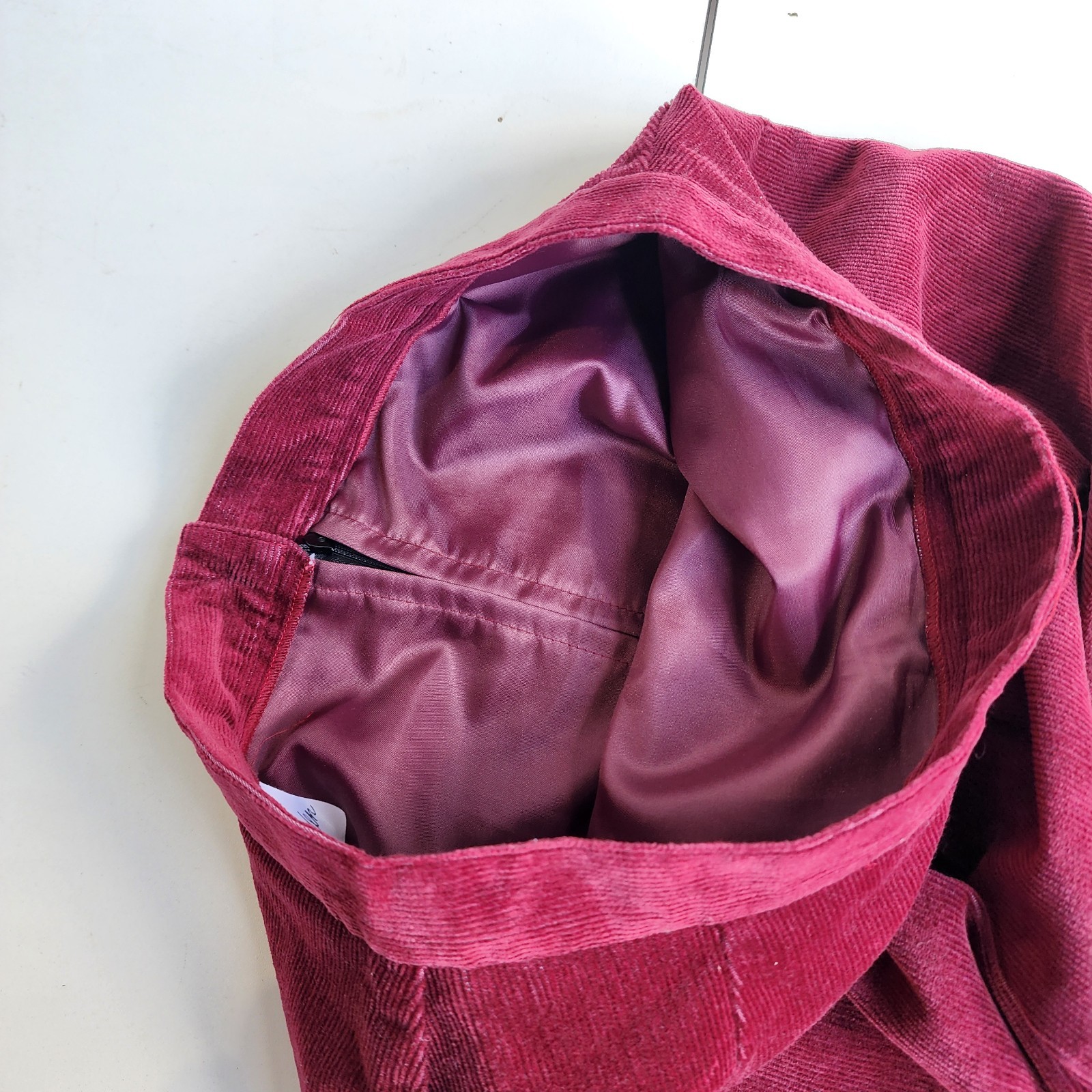 Derby of Sweden Skirt Womens Midi Burgundy Soft Curderoy Cotton Eur 38 US 6 image 9